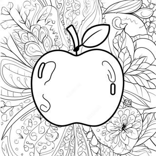 Simple Apple Outline Coloring Page 46192-37019