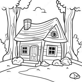 Charming Little House In The Big Woods Coloring Page 46233-37054