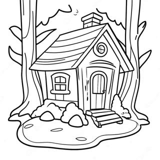 Charming Little House In The Big Woods Coloring Page 46233-37055