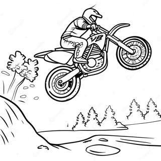 Dirt Bike Jumping Coloring Page 46243-37065