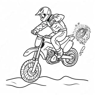 Dirt Bike Jumping Coloring Page 46243-37067