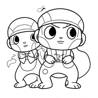 Team Rocket Coloring Pages