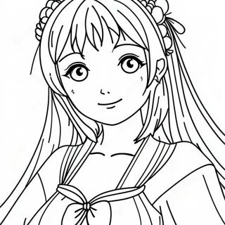 Anime Beauty Coloring Pages