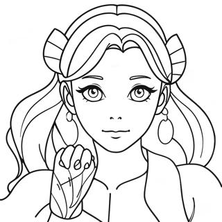 Anime Beauty Coloring Page 46262-37083