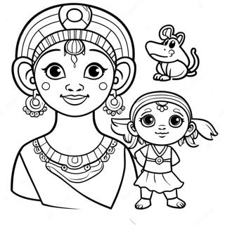 Maya And The Three Coloring Page 46282-37096