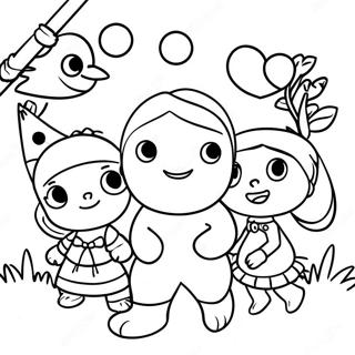 Maya With Friends Coloring Page 46283-37097