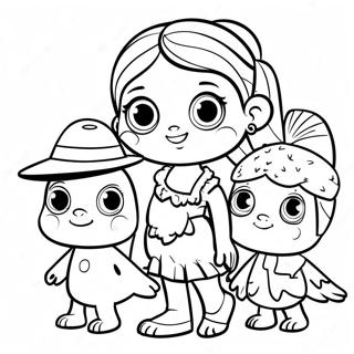 Maya With Friends Coloring Page 46283-37098