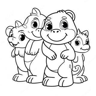 Maya With Friends Coloring Page 46283-37100