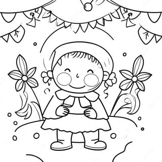 Colorful Dia Del Nino Celebration Coloring Page 46293-37117