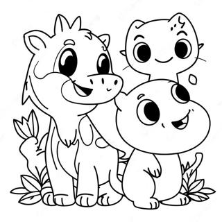 Happy Animals Coloring Page 462-365