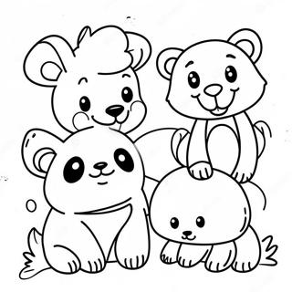 Happy Animals Coloring Page 462-366