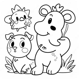 Happy Animals Coloring Page 462-367