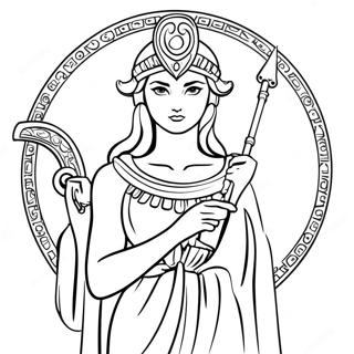 Athena Goddess Of Wisdom Coloring Page 46302-37106