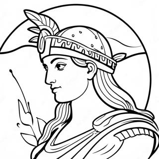 Athena Goddess Of Wisdom Coloring Page 46302-37107