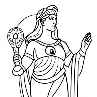 Athena Goddess Of Wisdom Coloring Page 46302-37108