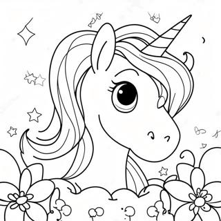 Happy Birthday Unicorn Coloring Pages