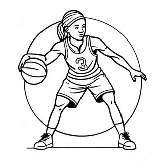 Girl Basketball Coloring Pages