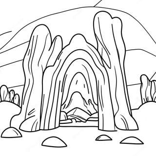 Colorful Fiery Furnace Scene Coloring Page 46393-37182