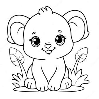 Cute Baby Animal Coloring Page 46402-37188