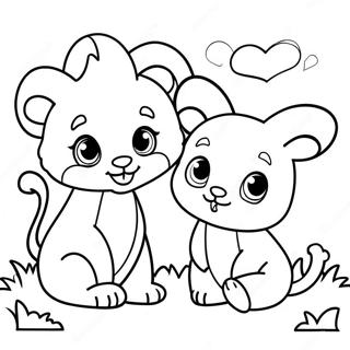 Adorable Baby Animal Friends Coloring Page 46403-37195