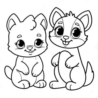 Adorable Baby Animal Friends Coloring Page 46403-37196