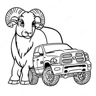 Dodge Ram 1500 Diesel Lifted Truck Coloring Page 46412-37191