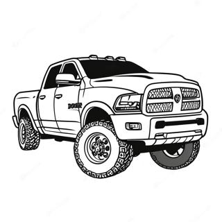 Big Bold Dodge Ram 1500 Truck Coloring Page 46413-37205