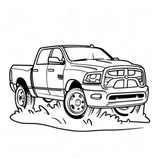 Big Bold Dodge Ram 1500 Truck Coloring Page 46413-37207