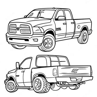 Big Bold Dodge Ram 1500 Truck Coloring Page 46413-37208