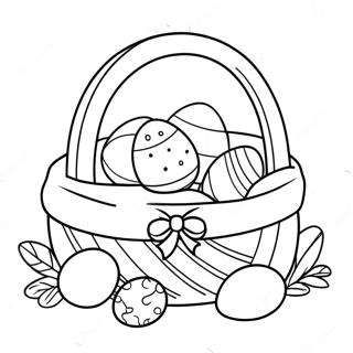 Easter Basket Coloring Page 4641-3874