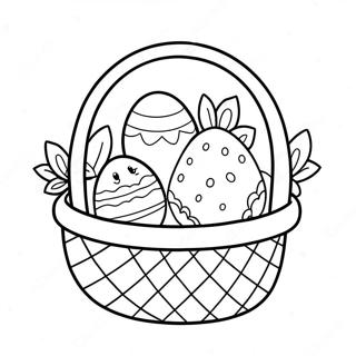 Easter Basket Coloring Page 4641-3876