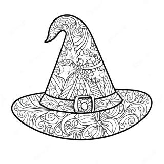 Sparkly Witch Hat Coloring Page 46433-37210