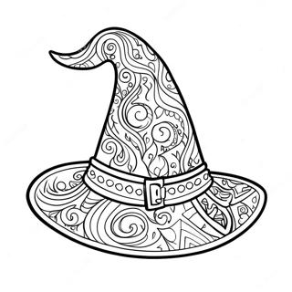 Sparkly Witch Hat Coloring Page 46433-37211