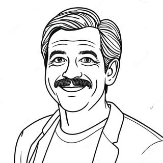 Ted Lasso With A Heartwarming Smile Coloring Page 46453-37226