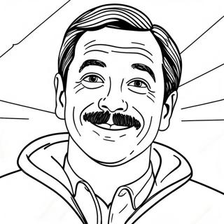 Ted Lasso With A Heartwarming Smile Coloring Page 46453-37228