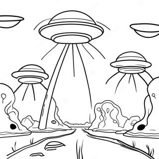 War Of The Worlds Alien Invasion Coloring Page 46472-37252