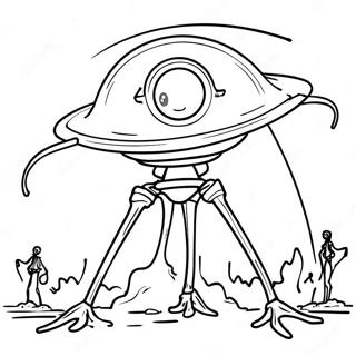 War Of The Worlds Martian Tripod Coloring Page 46473-37243