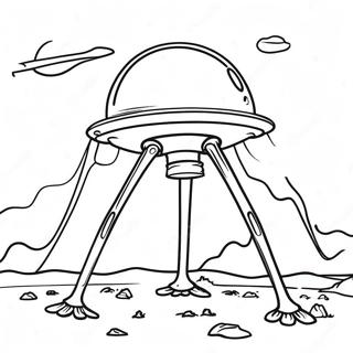 War Of The Worlds Martian Tripod Coloring Page 46473-37244