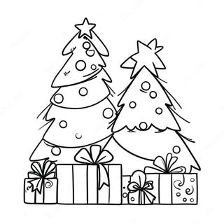 Joyful Pixar Christmas Tree Coloring Page 46483-37257