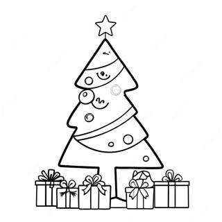 Joyful Pixar Christmas Tree Coloring Page 46483-37259