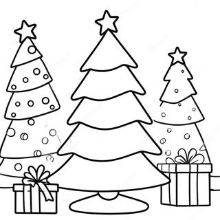 Joyful Pixar Christmas Tree Coloring Page 46483-37260