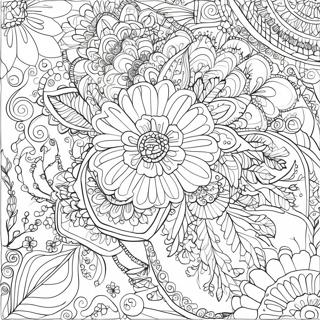 Intricate Floral Patterns Coloring Page 4652-3892