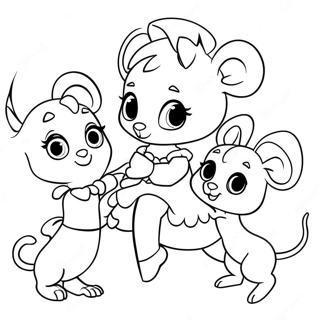 Angelina Ballerina With Friends Coloring Page 46553-37315