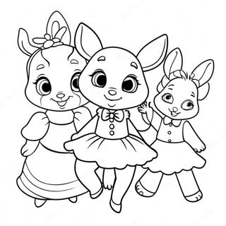 Angelina Ballerina With Friends Coloring Page 46553-37316