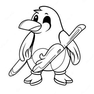 Pittsburgh Penguins Mascot Coloring Page 46573-37329