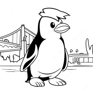 Pittsburgh Penguins Mascot Coloring Page 46573-37332