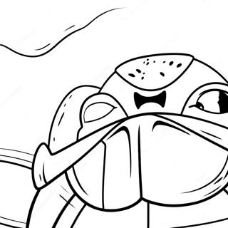 Ninja Turtles Face Coloring Pages