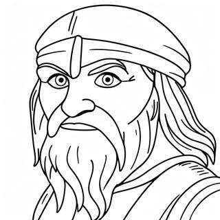 Leonardo S Determined Face Coloring Page 46583-37336