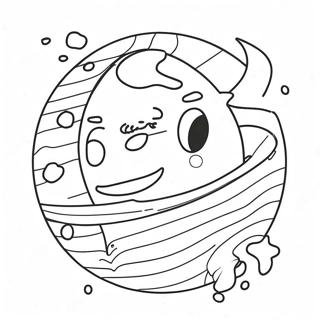 Colorful Neptune Planet Coloring Page 46603-37349