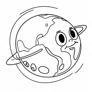 Colorful Neptune Planet Coloring Page 46603-37350